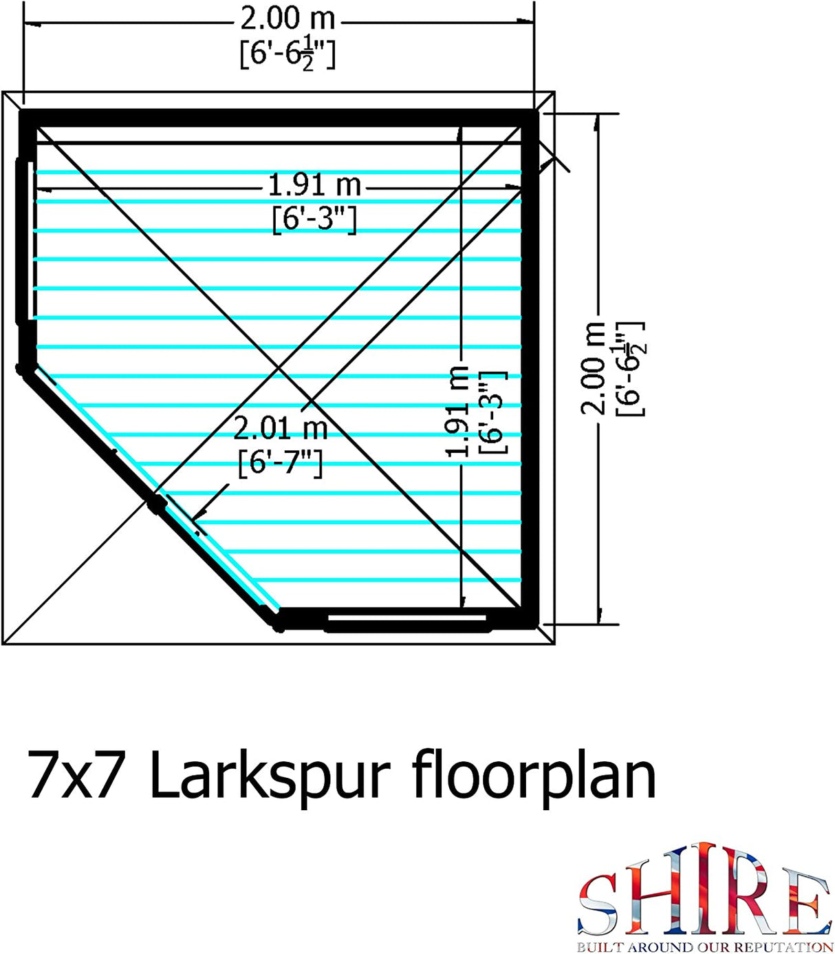 Larkspur Corner Summerhouse 7x7