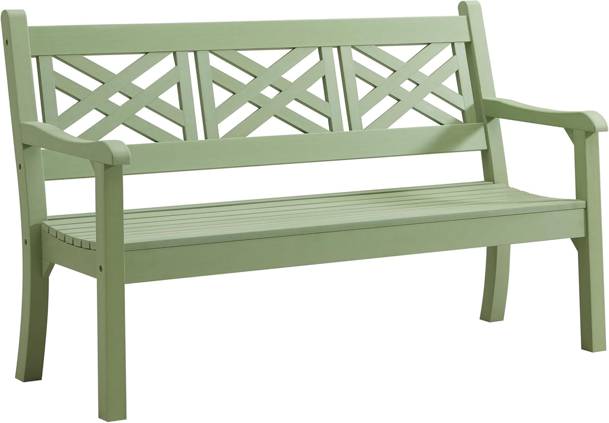 Winawood Speyside Polymer Wood Effect 3 Seat Bench - Duck Egg Green
