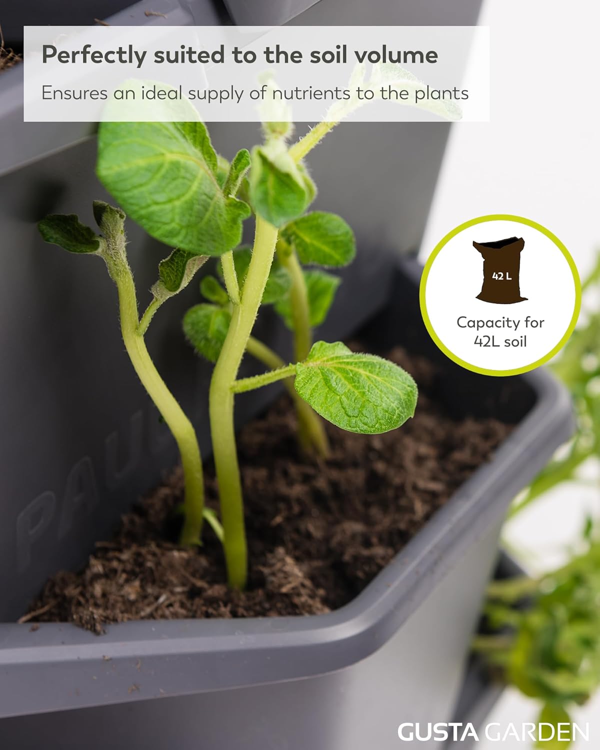 Paul Potato 3-Tier Raised Bed Potato Tower - Anthracite