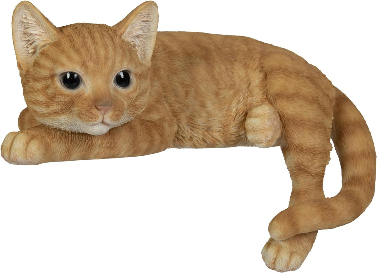 Small Laying Ginger Cat Garden Ornament Garden Store Direct