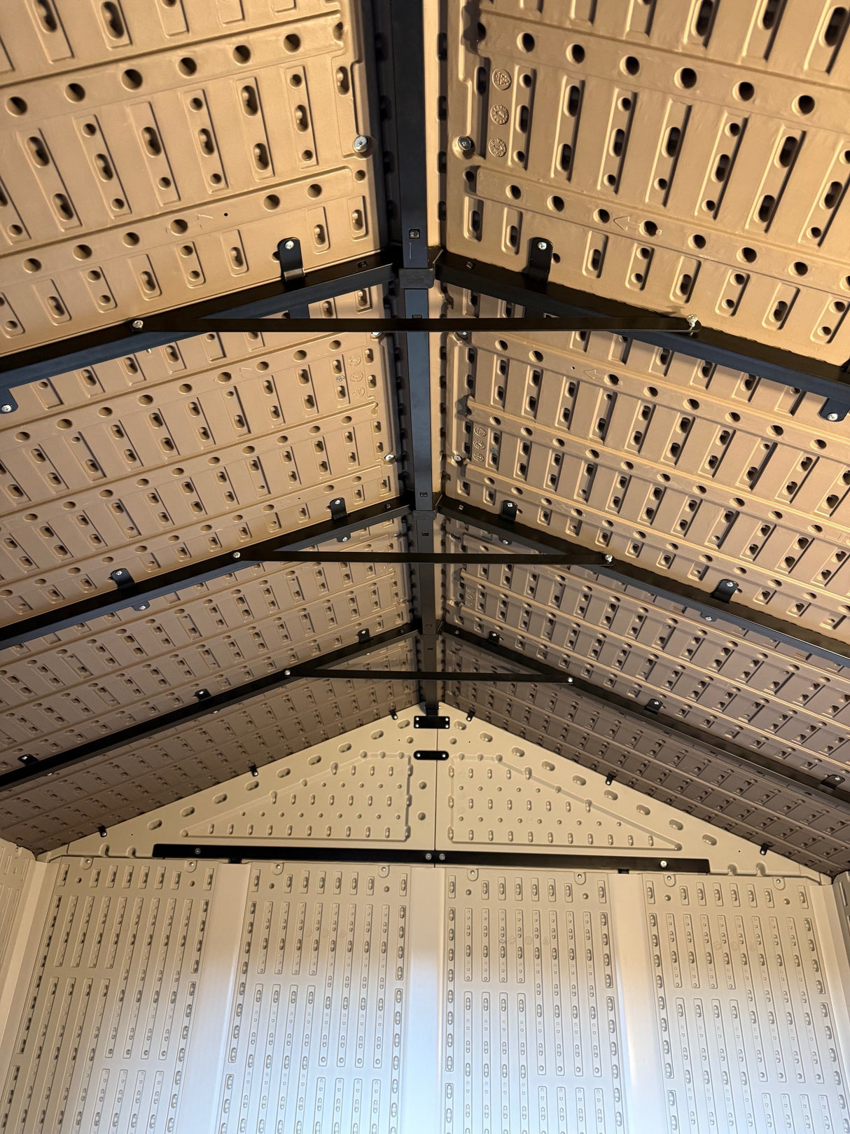 Balmoral Heavy-Duty Windproof Resin Dual-Wall High Density Garden Shed - 7 x 5.4 ft