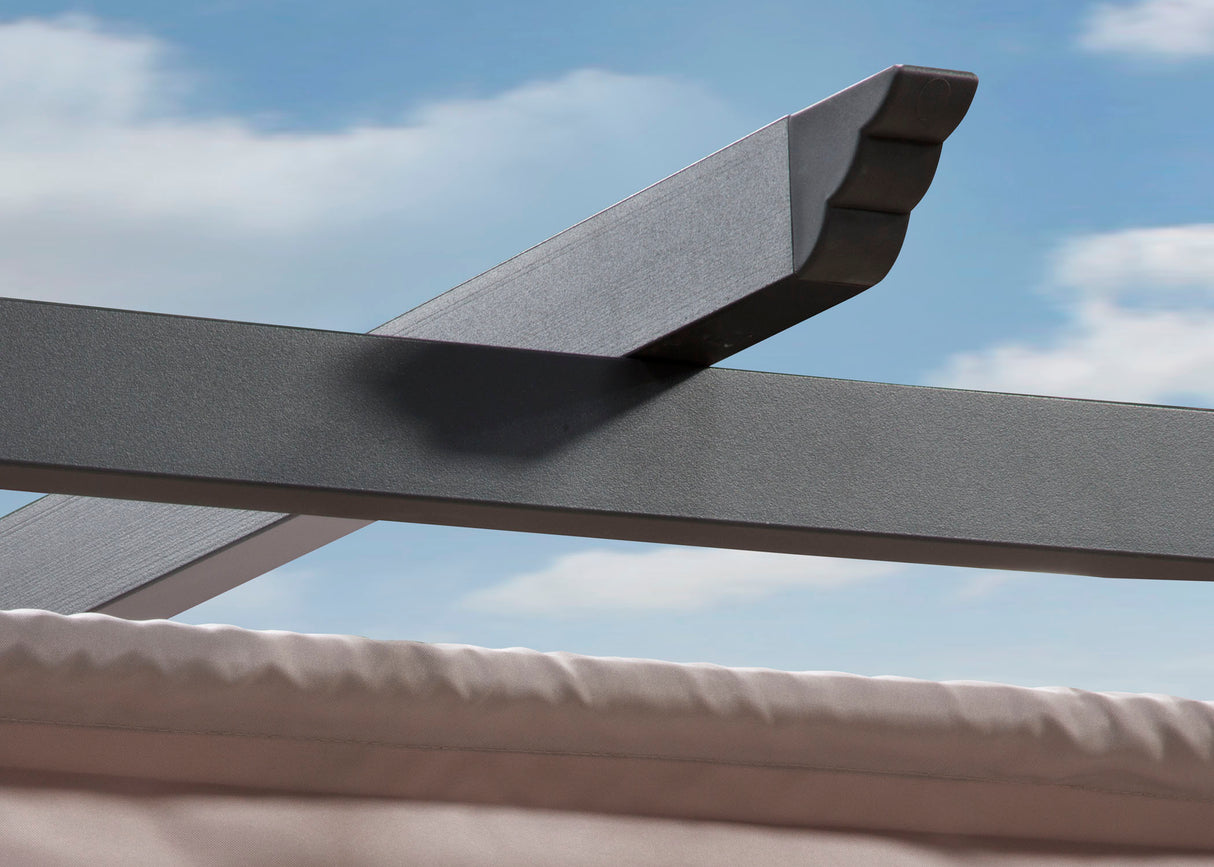 Aluminium Pergola 3m x 4m Garden Shade - Grey