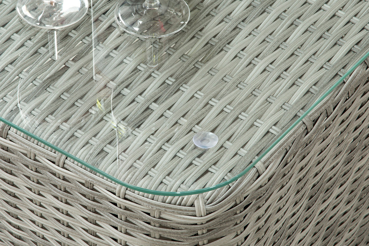 Bellevue Rattan Rocking Garden Chair Set - Grey