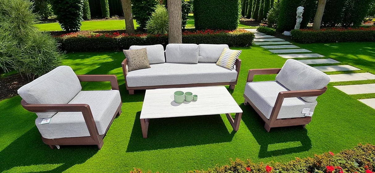 Cartmel Garden/Conservatory Set Aluminium - Sintered Stone Table Top