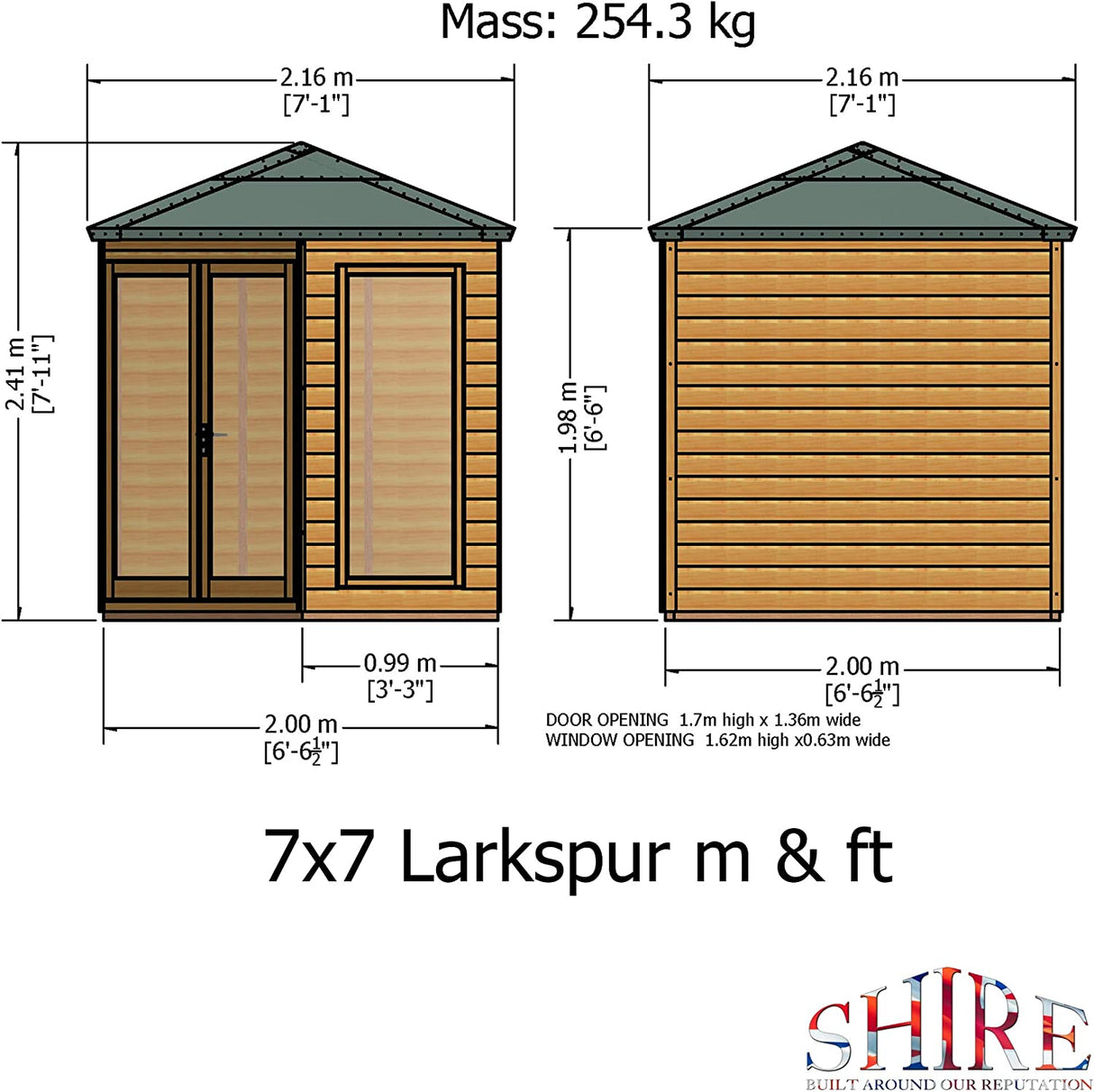 Larkspur Corner Summerhouse 7x7