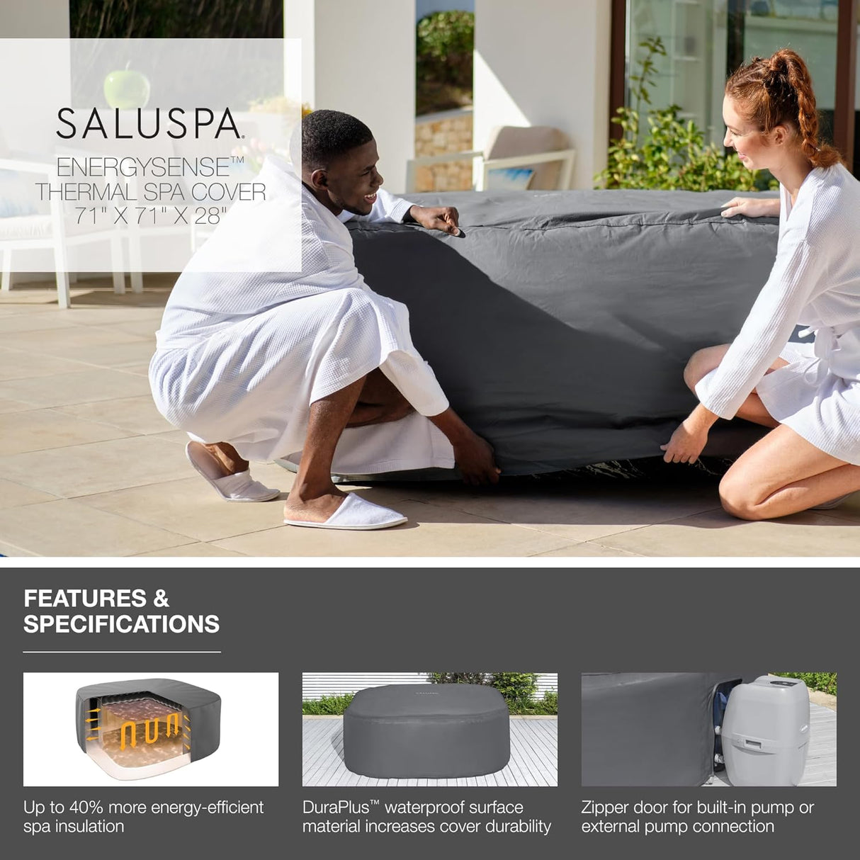 Square Thermal Spa Cover (71" x 71" x 28")