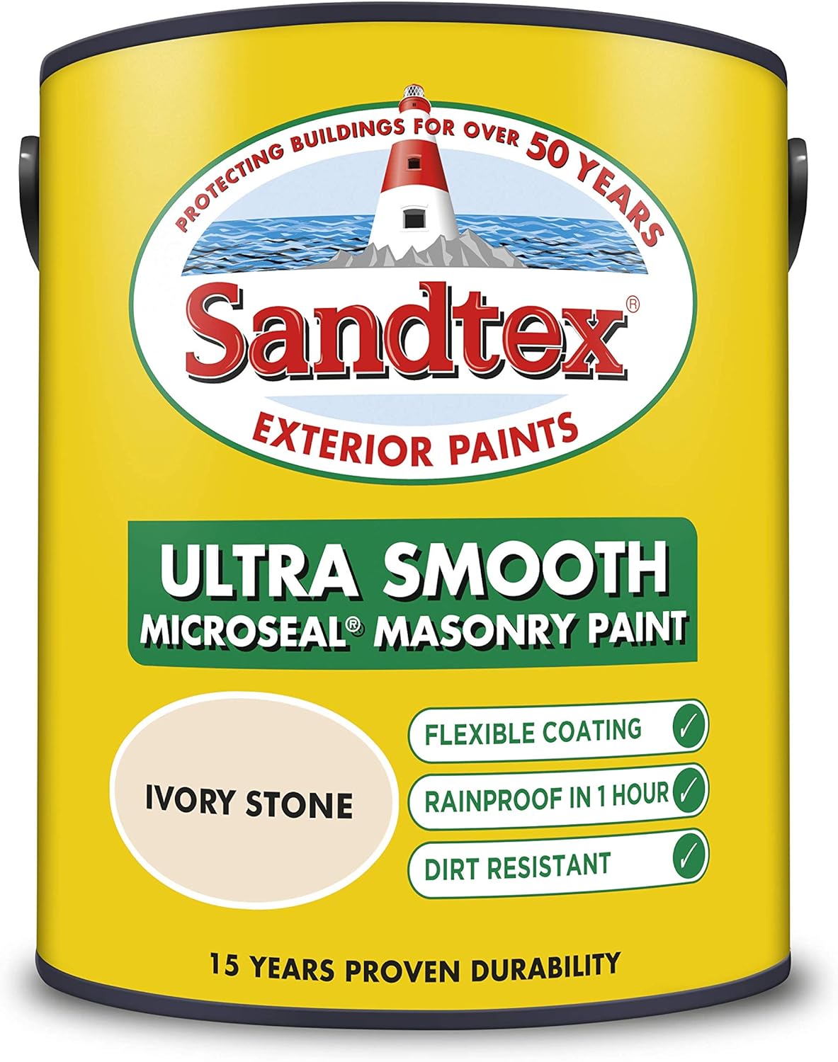 Sandtex Ultra Smooth Masonry Paint 5L - Ivory Stone