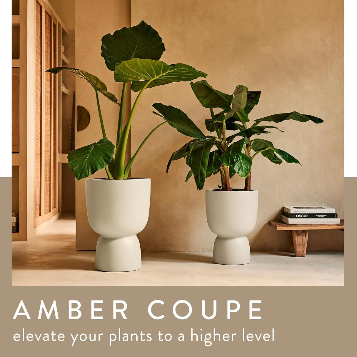 Amber Coupe Round 41cm Indoor / Outdoor Plant Pot - Linen White