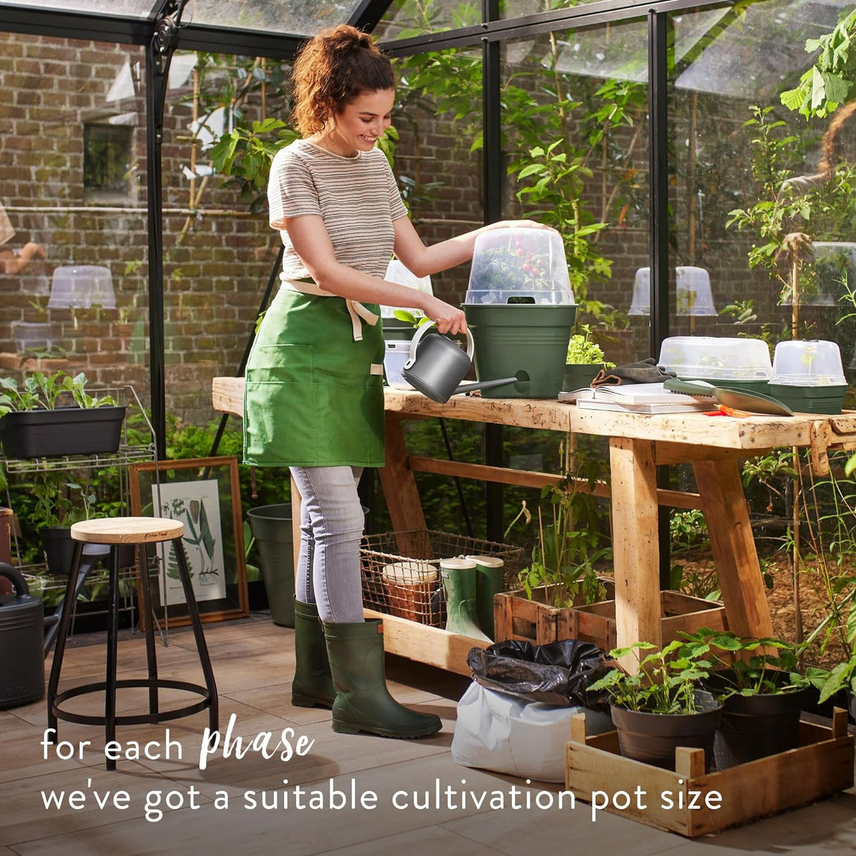 Green Basics All in 1 Medium Grow Tray Living Black