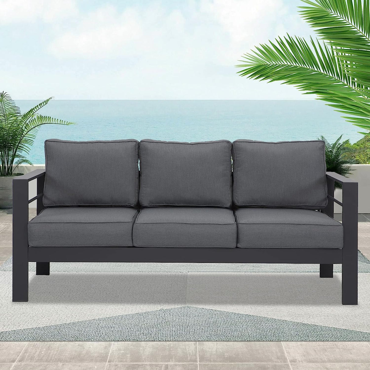 Wisteria Lane Aluminium 3 Seat Garden Sofa