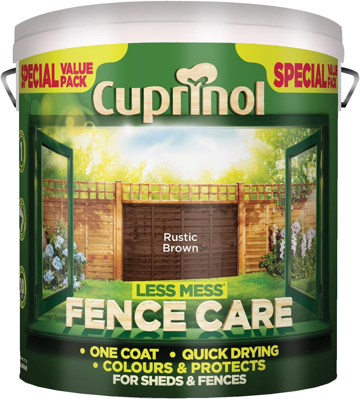 Cuprinol Less Mess Fence Care Rustic Brown 6L