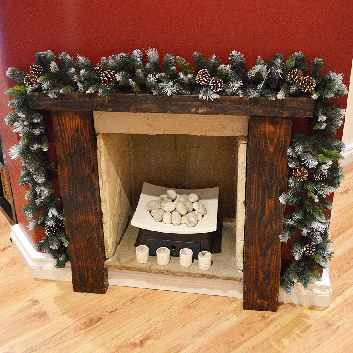 9ft/270cm Frosted Glacier Christmas Garland