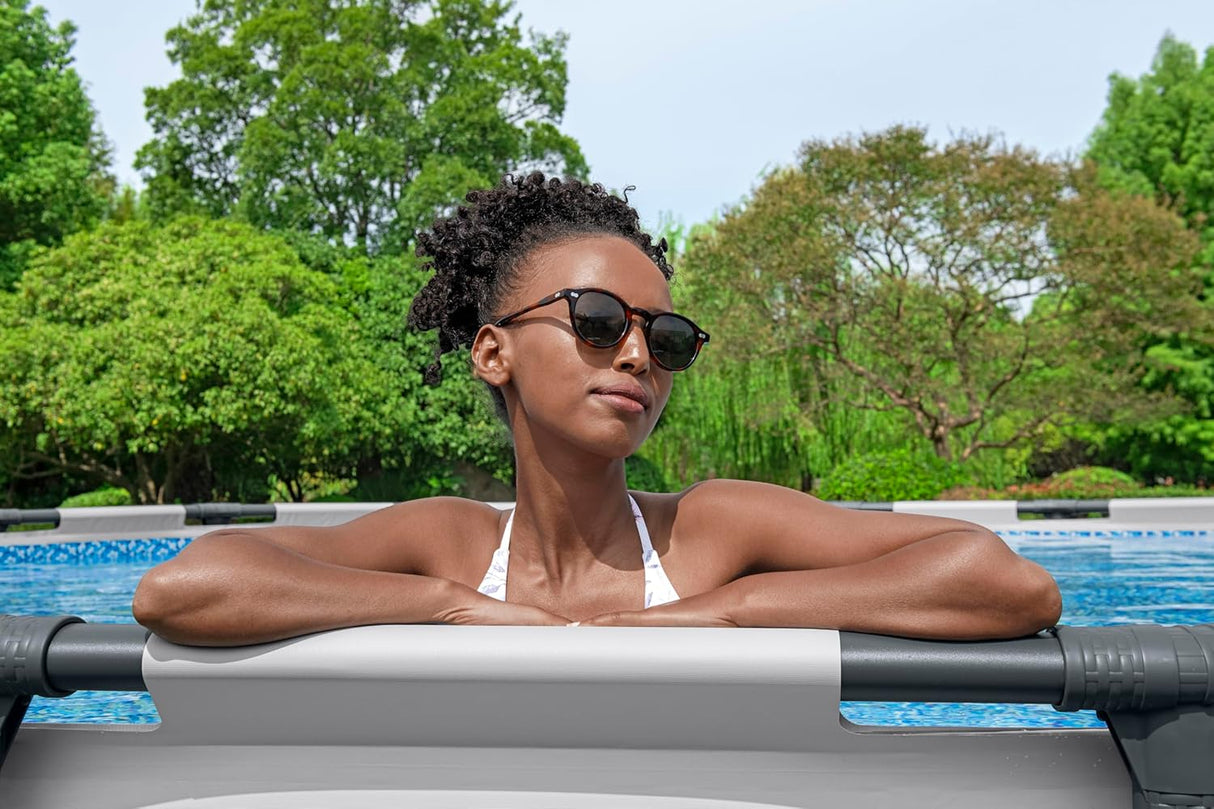 Bestway 12ft x 30in Grey Round Steel Pro Max Above Ground Pool Set