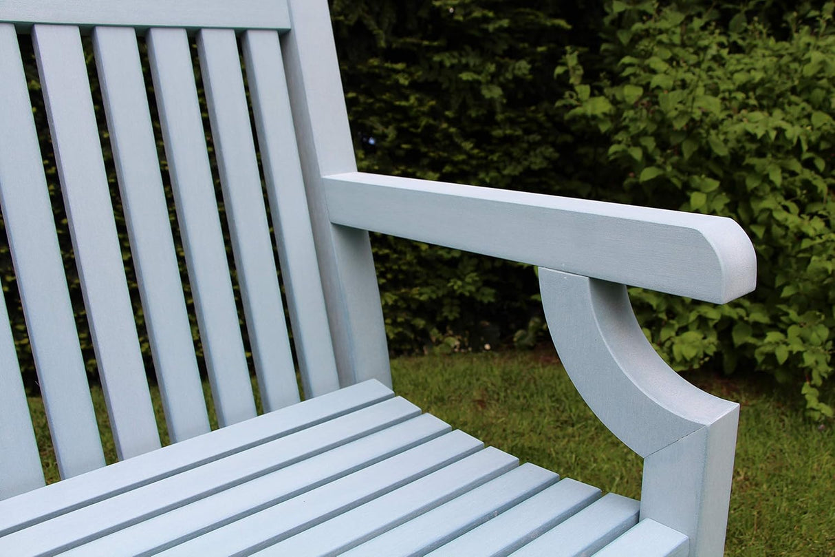 Winawood Sandwick Polymer Wood Effect 2 Seat Garden Bench - Powder Blue