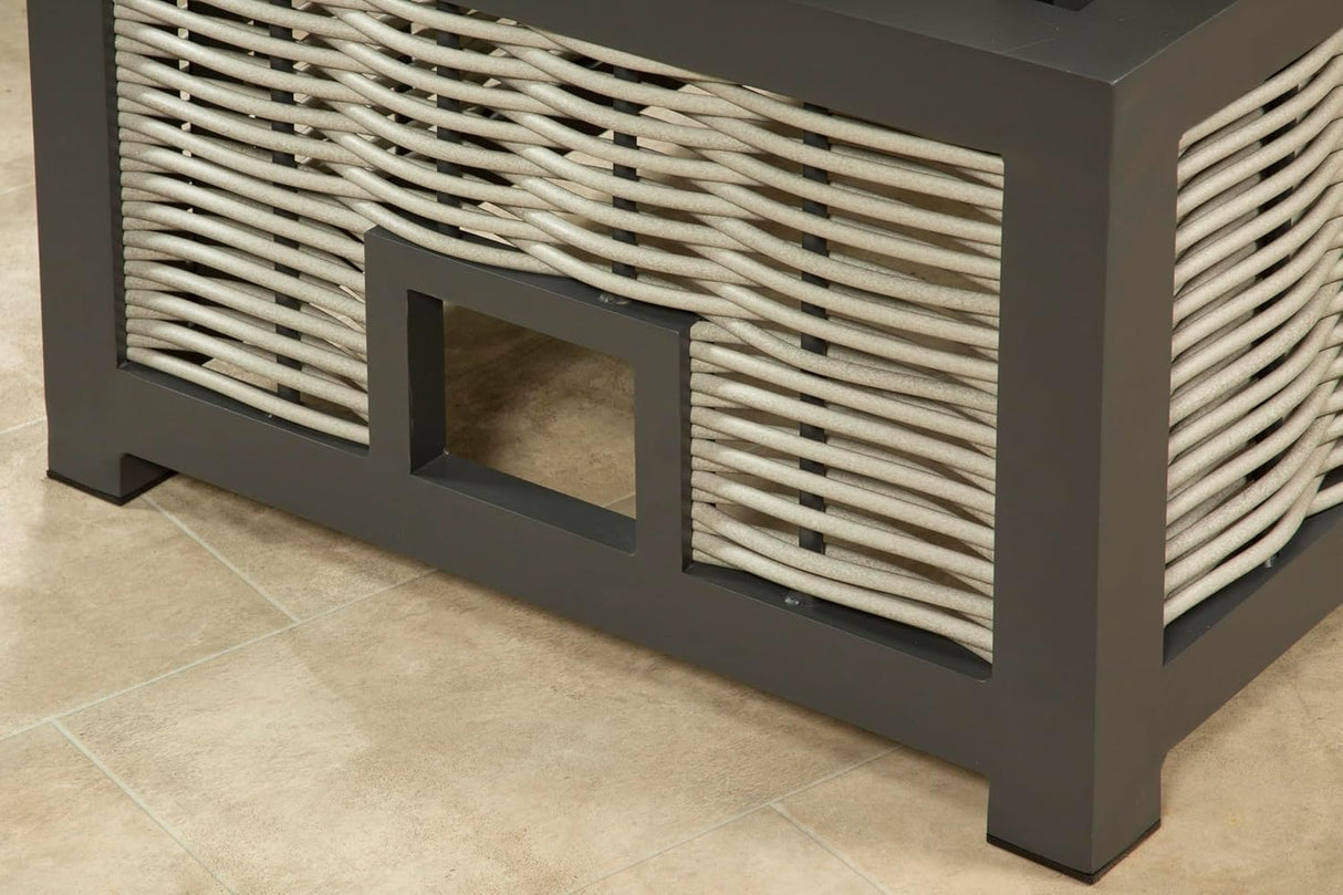 Marlborough Large Corner Set with Aluminium Frame with Raise and Lower Table