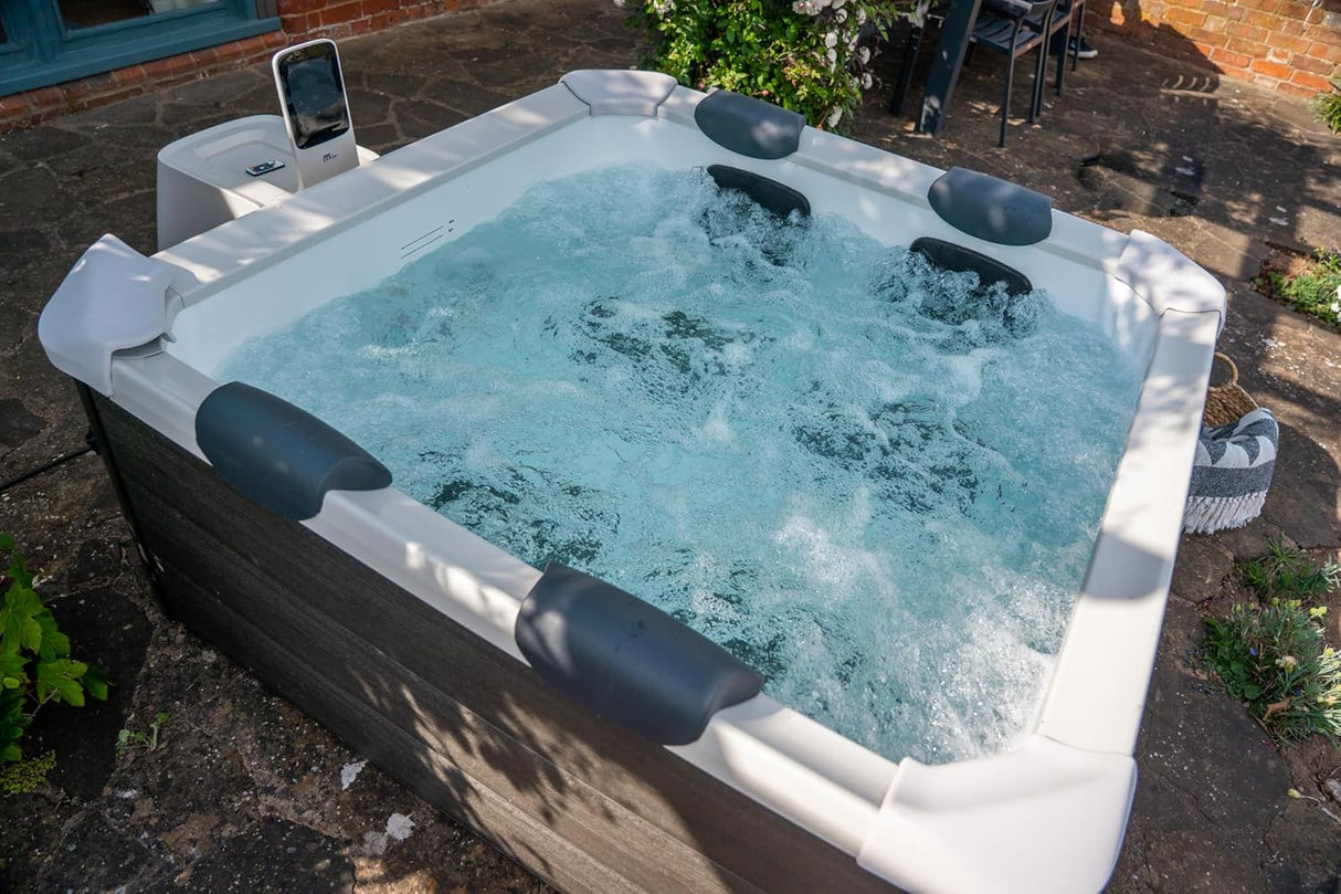 MSpa Oslo Hot Tub with Wi-Fi Control LED Lighting Hydrotherapy Jets and Cover