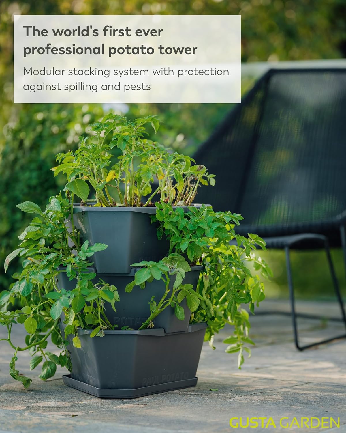 Paul Potato 3-Tier Raised Bed Potato Tower - Anthracite