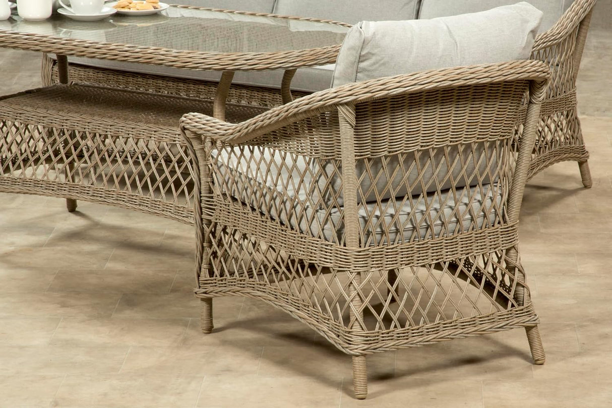 Palermo Serena 3 Seat Rattan Sofa Lounge Set