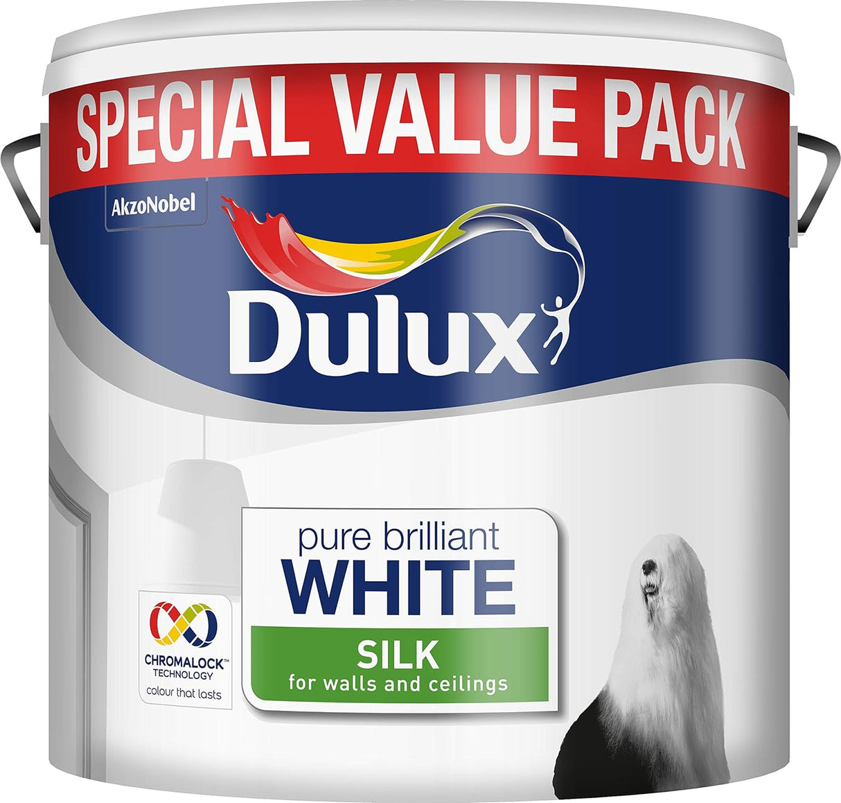 Dulux Silk Pure Brilliant White Special Value Pack 6L
