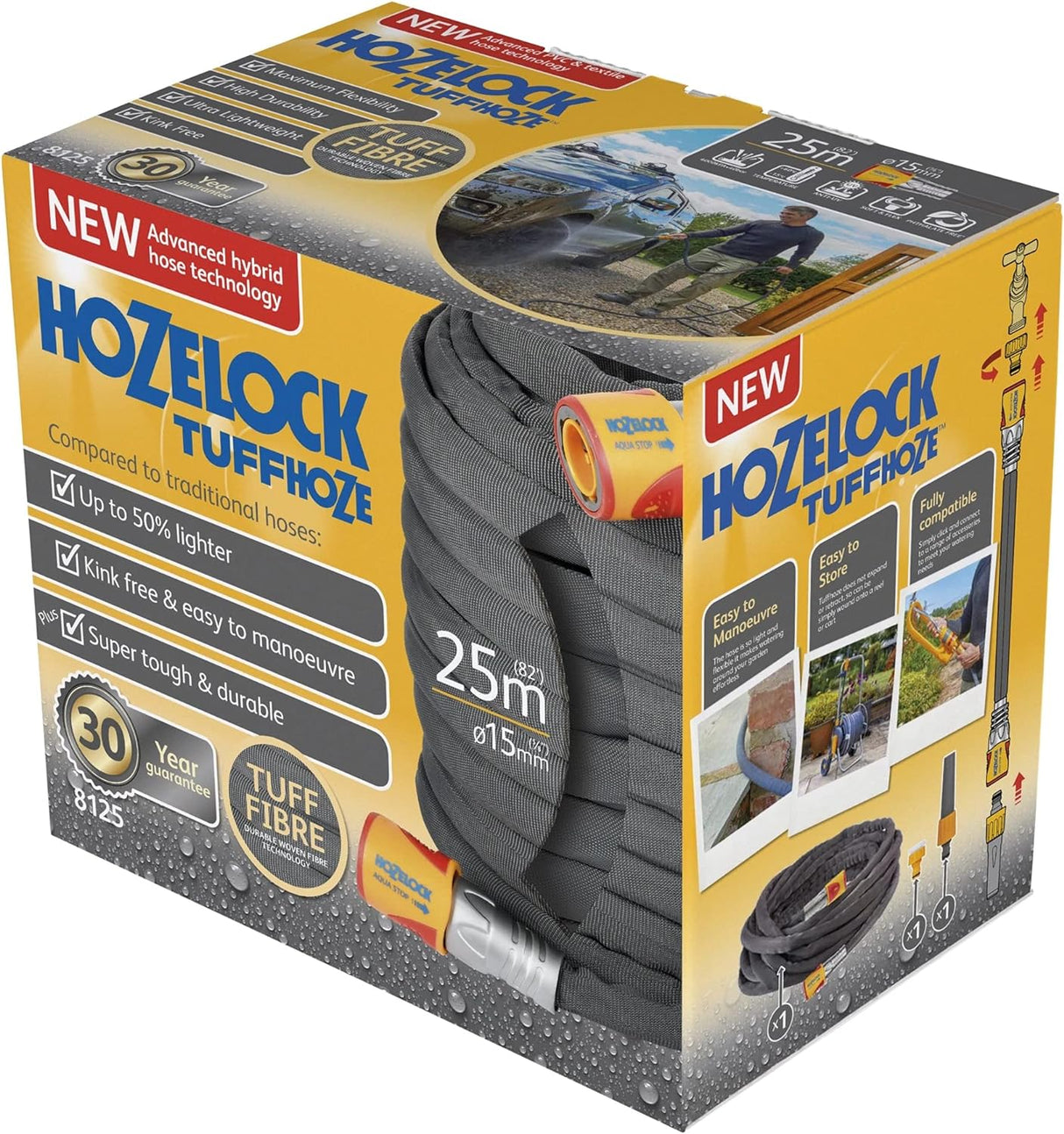 Hozelock Hybrid Tuffhoze Watering Hose 25m