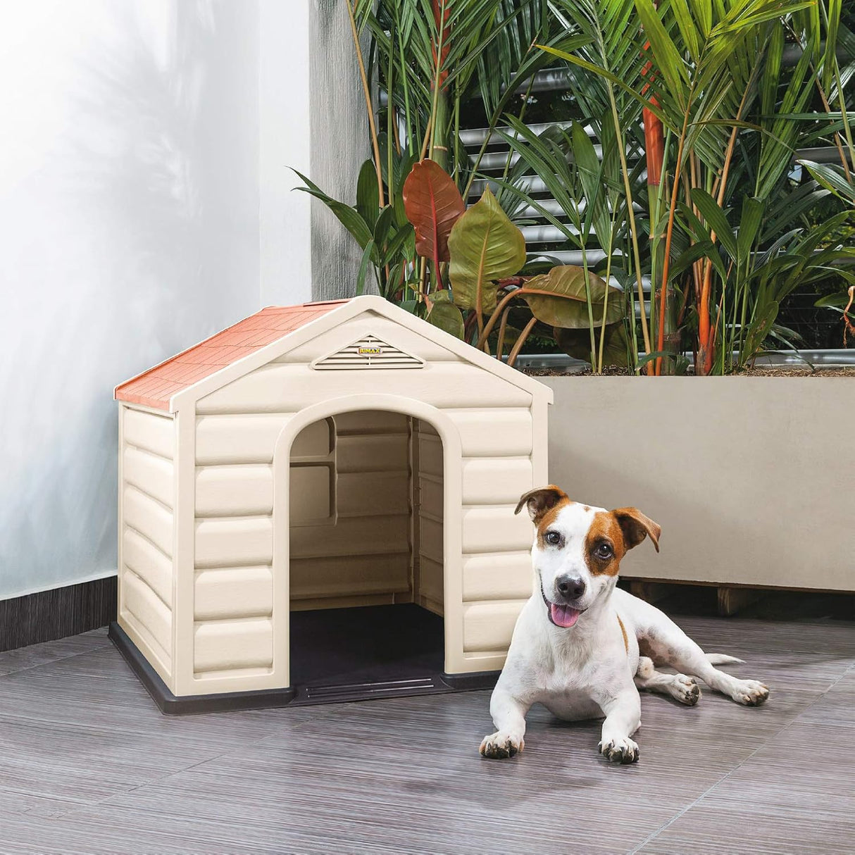Dog House Kennel for Small Breeds - Terracotta Roof
