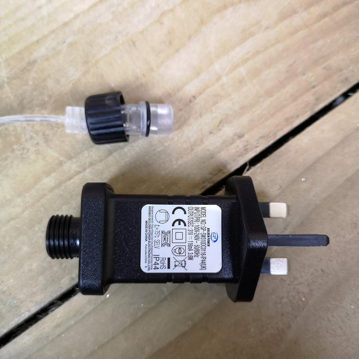 54.5cm Acrylic Standing Santa with 70 White LEDs