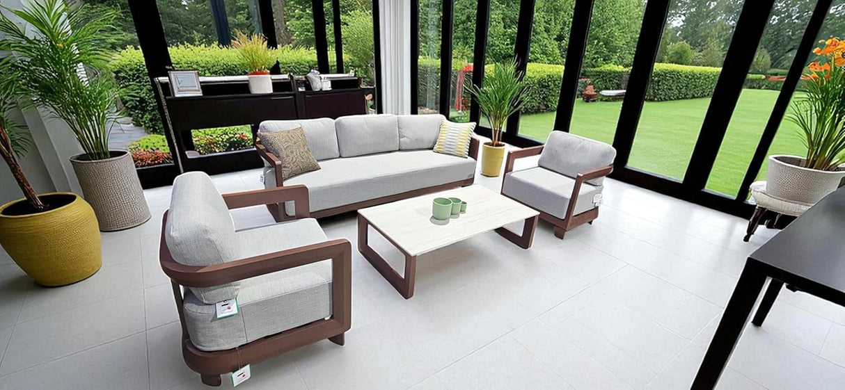 Cartmel Garden/Conservatory Set Aluminium - Sintered Stone Table Top