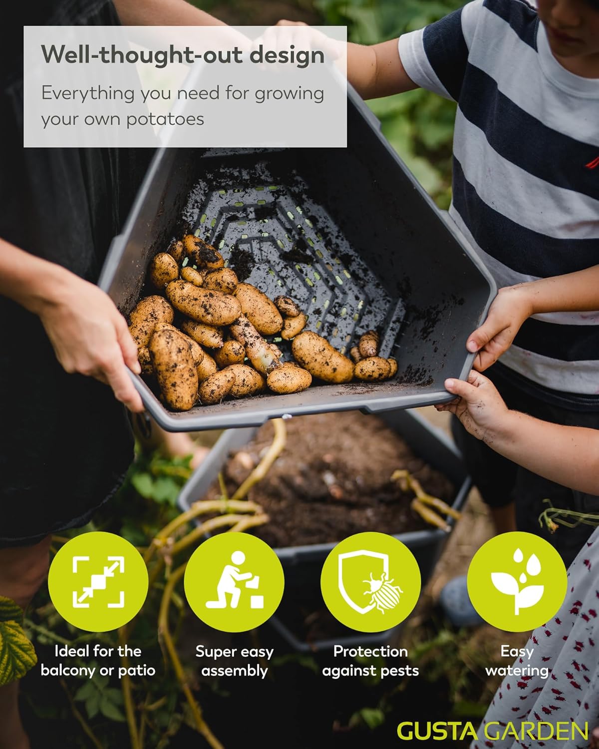 Paul Potato 3-Tier Raised Bed Potato Tower - Anthracite