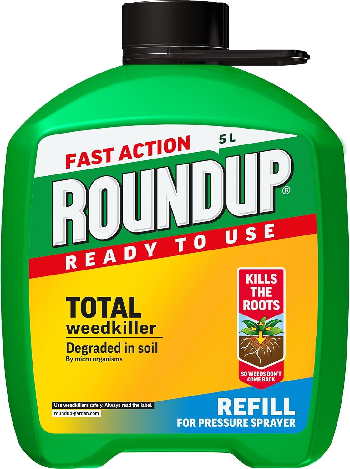 Roundup Fast Action Weedkiller Ready To Use Refill for Pressure Sprayer - 5L