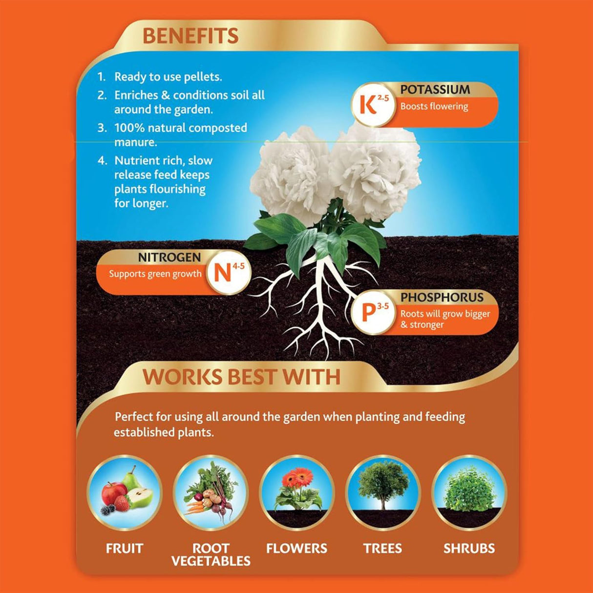 Westland Organic Chicken Manure Pellets Bucket 8kg