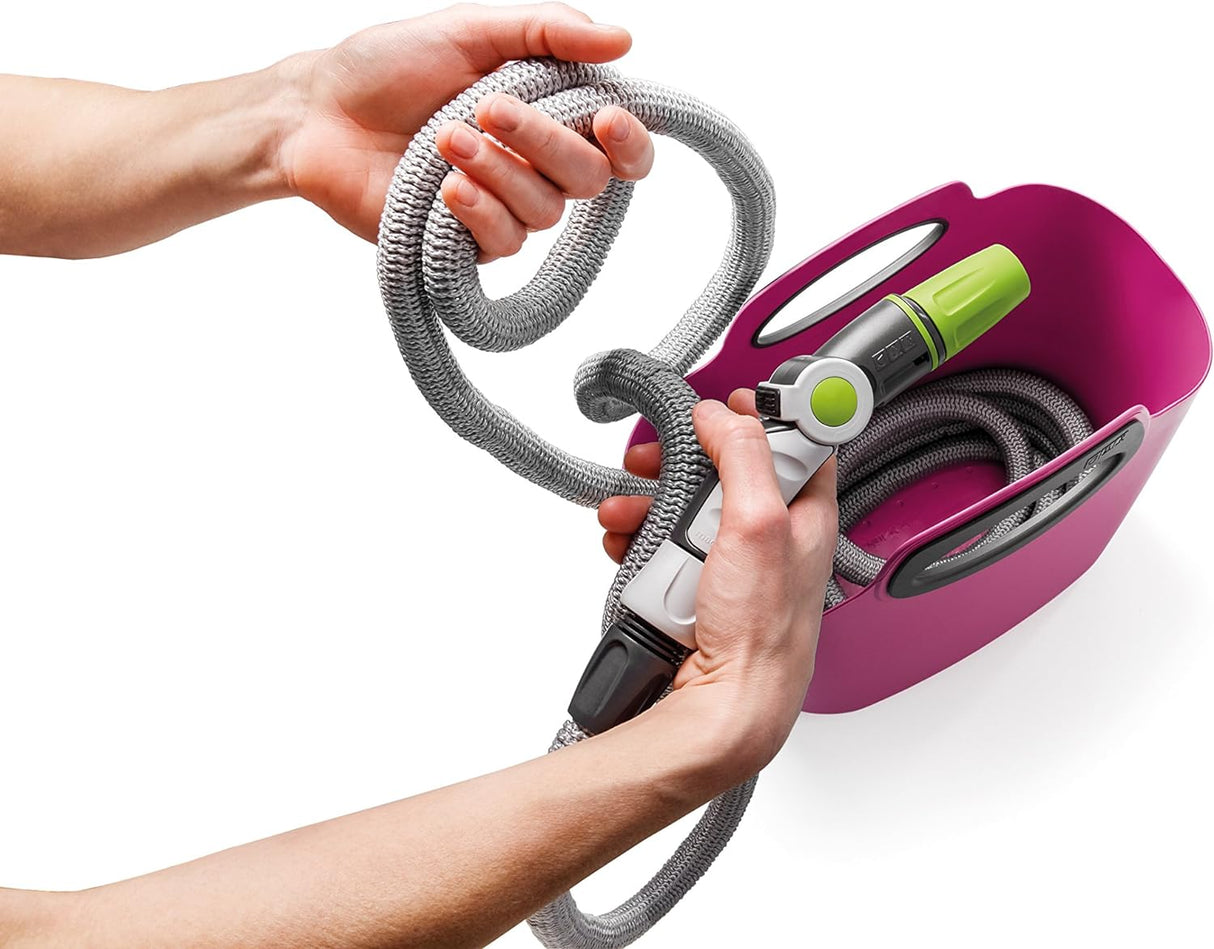 Hozelock Aquapop Fuschia 30m Extendable Irrigation Hose