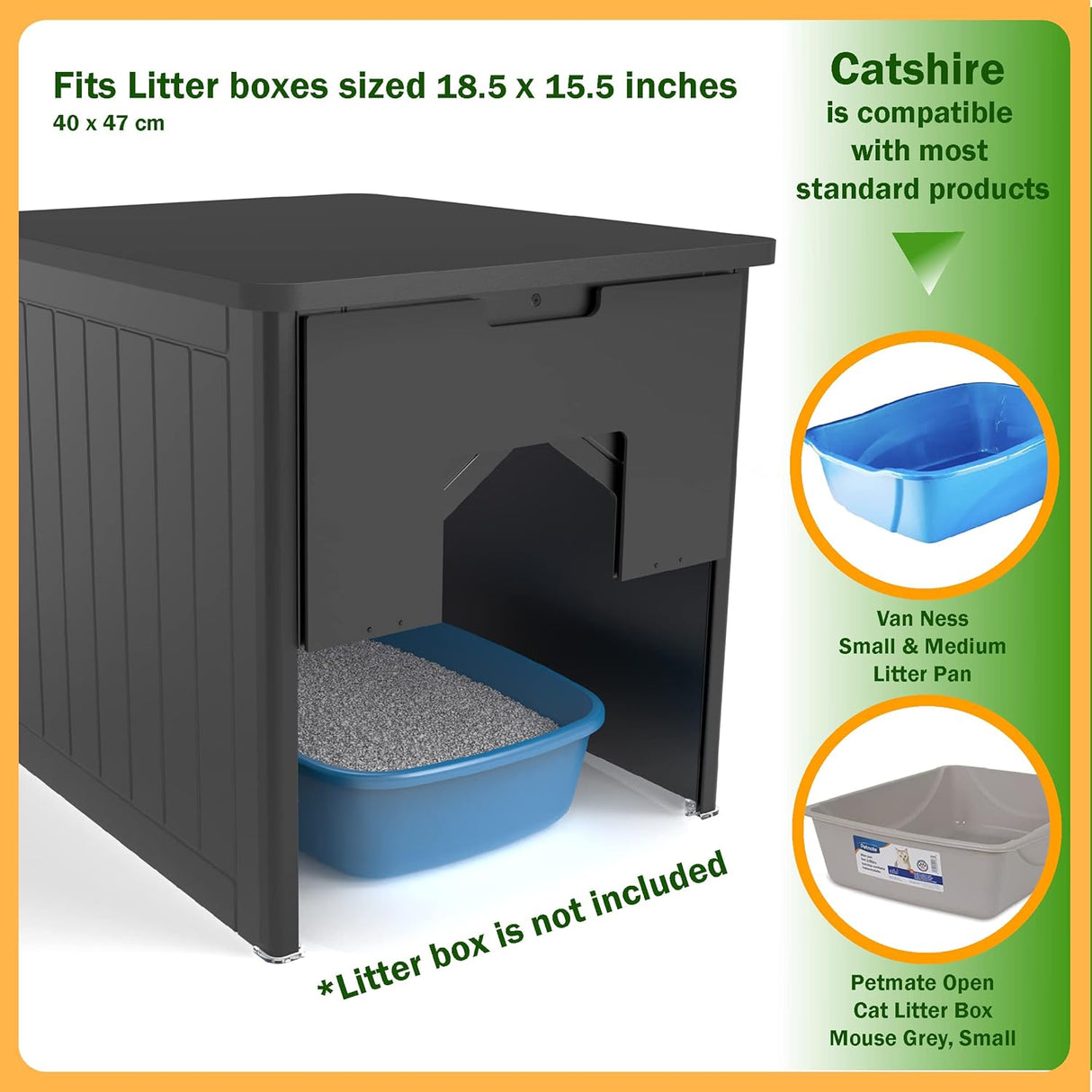 Catshire Hidden Litter Tray in Black