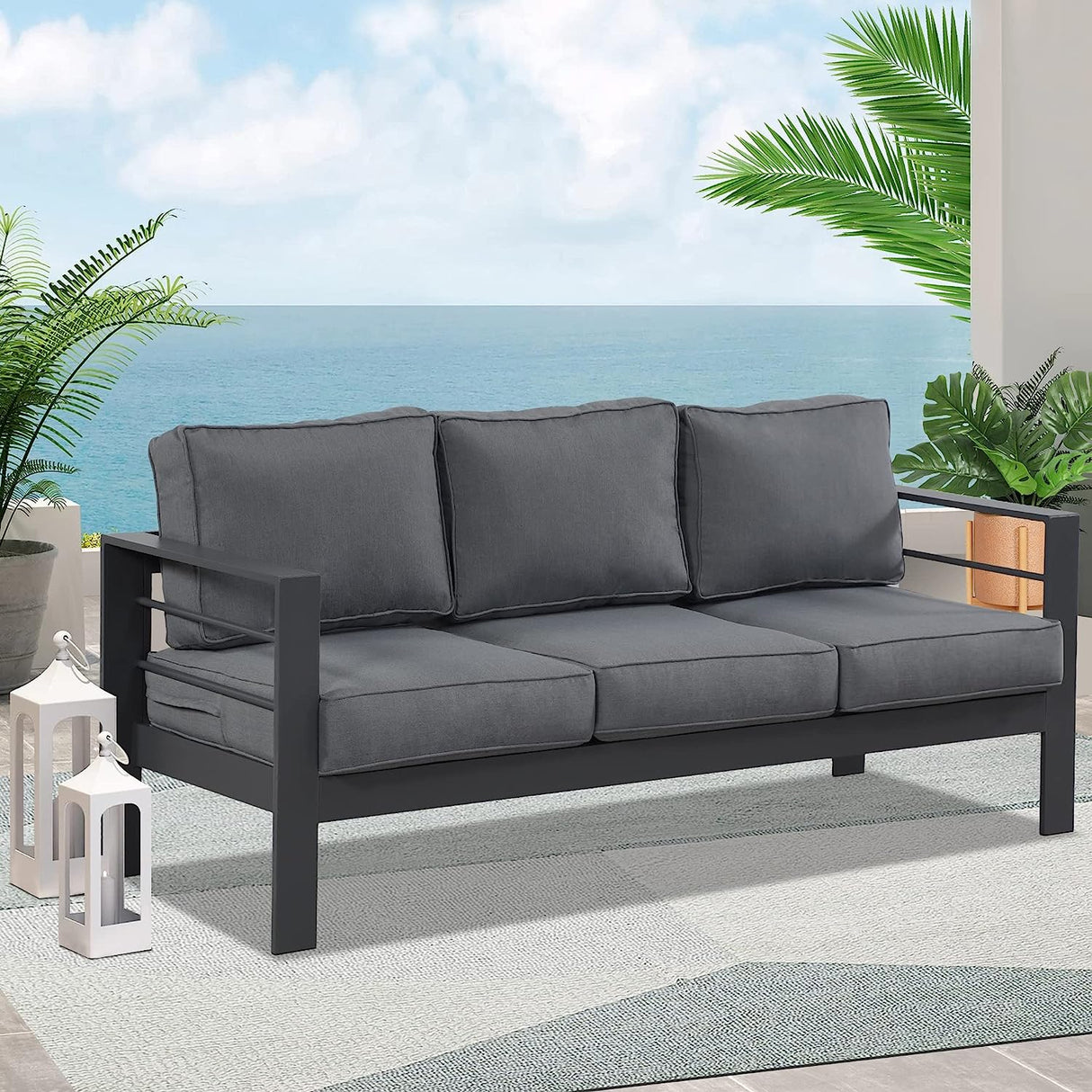 Wisteria Lane Aluminium 3 Seat Garden Sofa