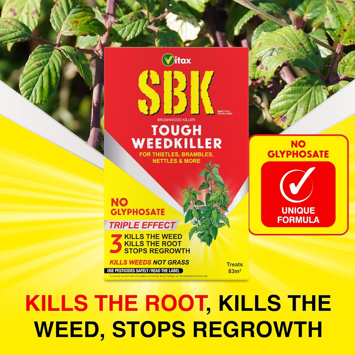 SBK Brushwood Killer Tough Weedkiller- 250ml, Coverage 83M2