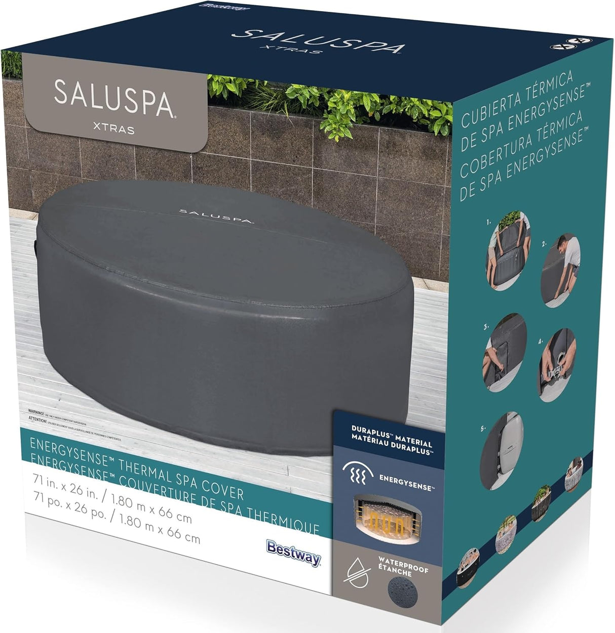 Round Thermal Spa Cover (71" x 26")