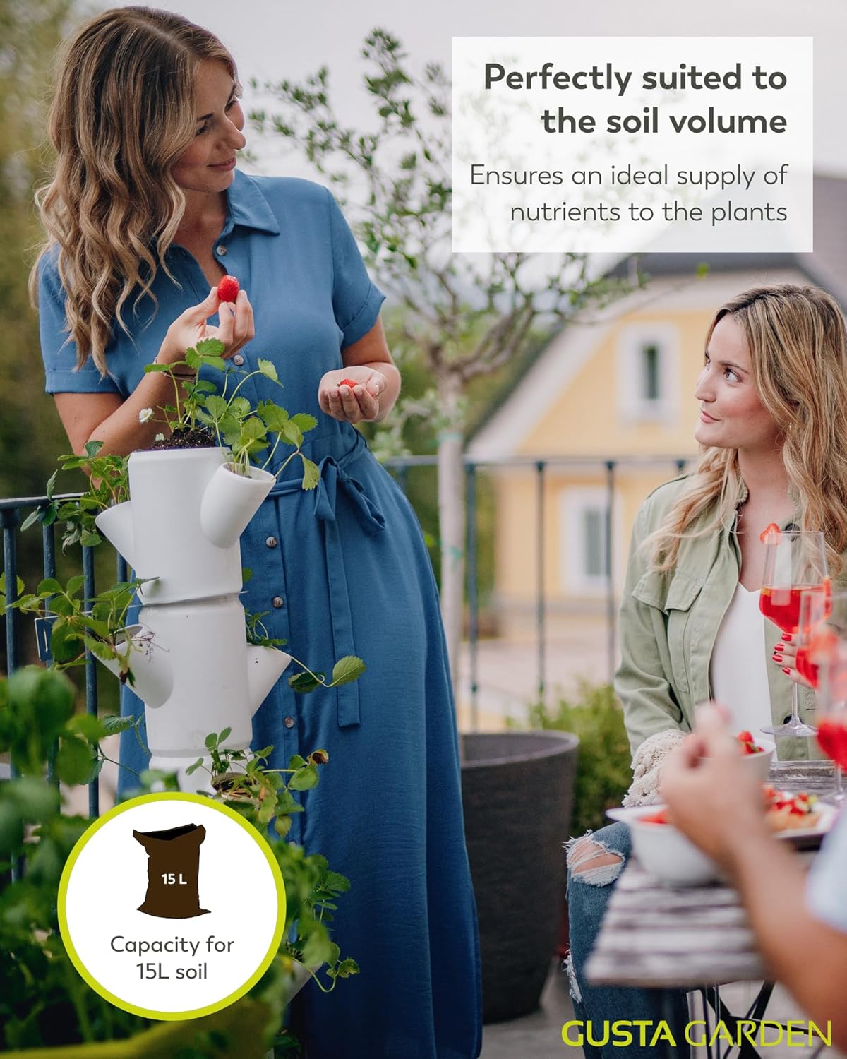 Sissi Strawberry Planter Classic - White