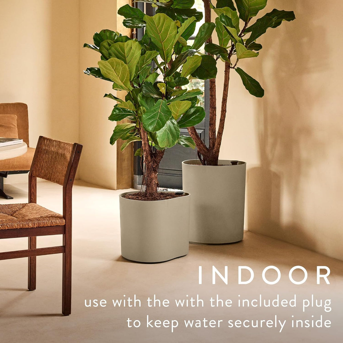 Eden 25cm Indoor / Outdoor Plant Pot - Soft Taupe
