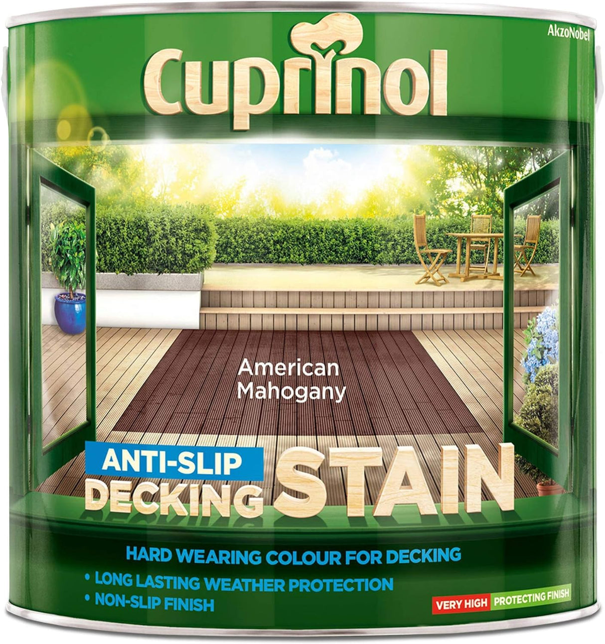 Cuprinol Anti Slip Decking Stain American Mahogany 2.5L
