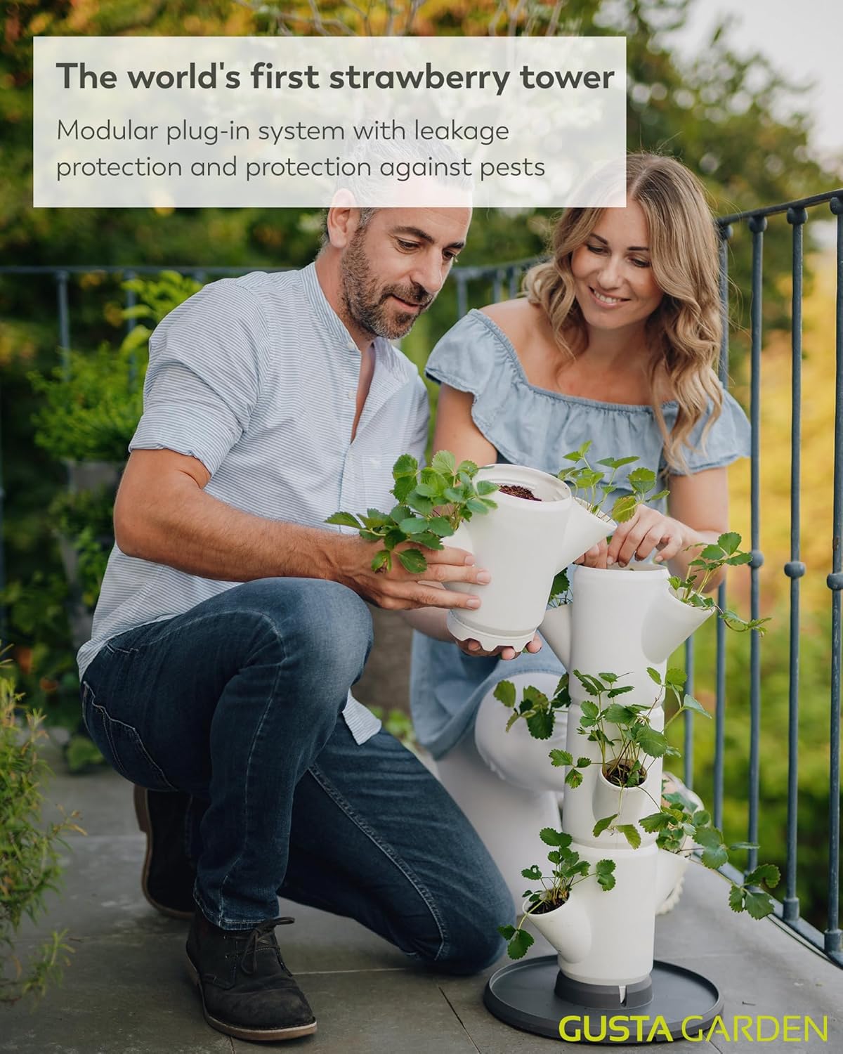 Sissi Strawberry Planter Starter - White