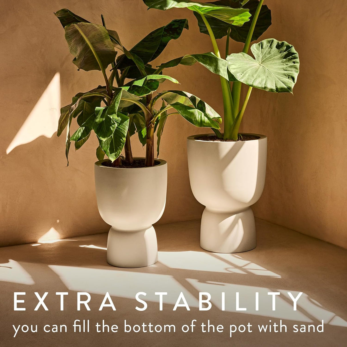 Amber Coupe Round 41cm Indoor / Outdoor Plant Pot - Linen White