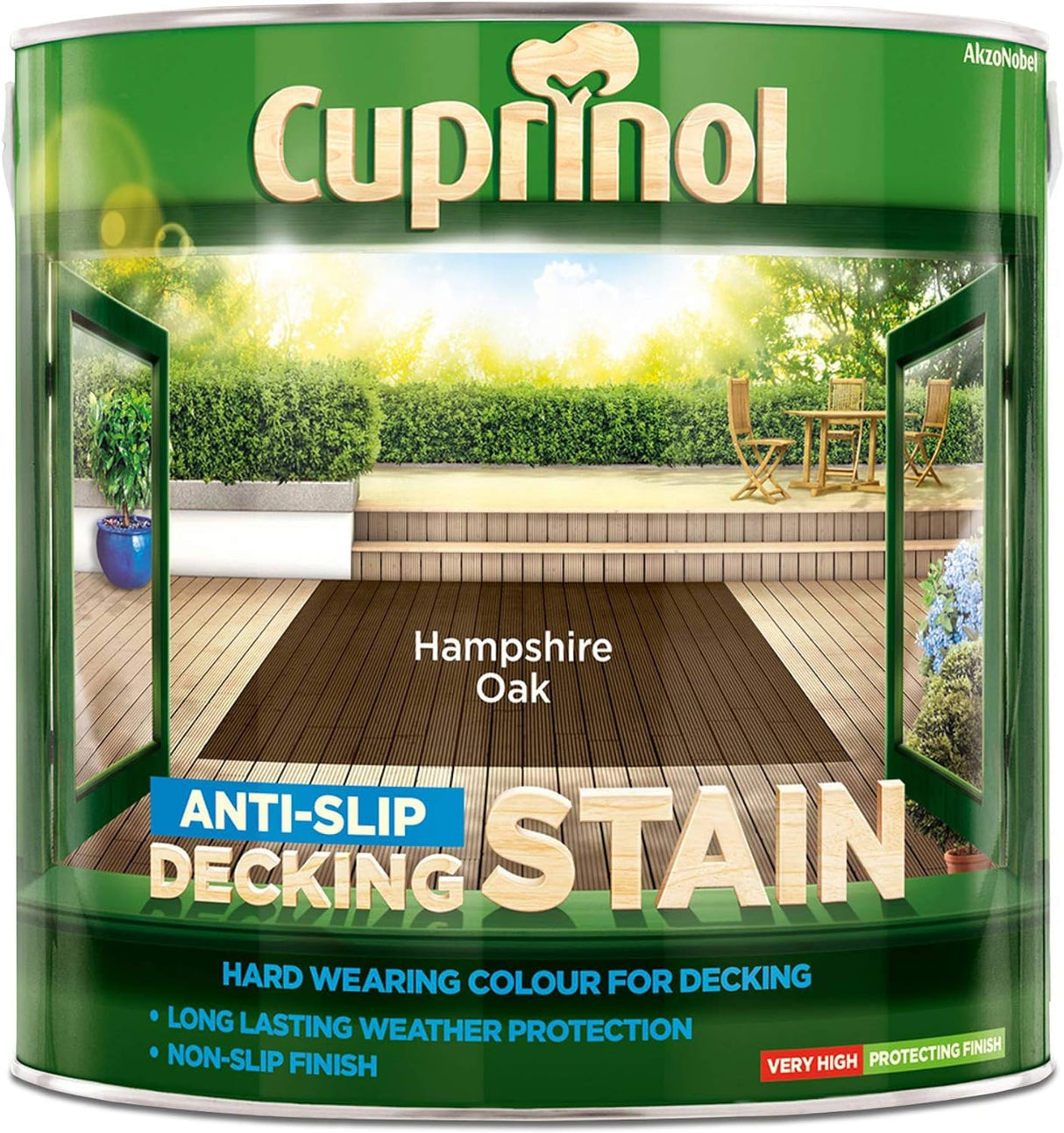 Cuprinol Anti Slip Decking Stain Hampshire Oak 2.5L