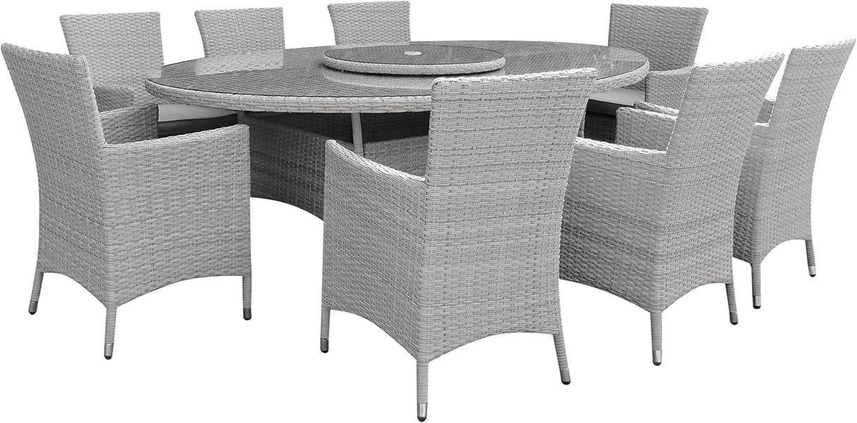 Sarasota 8 Seat Oval Dining Set in Natural