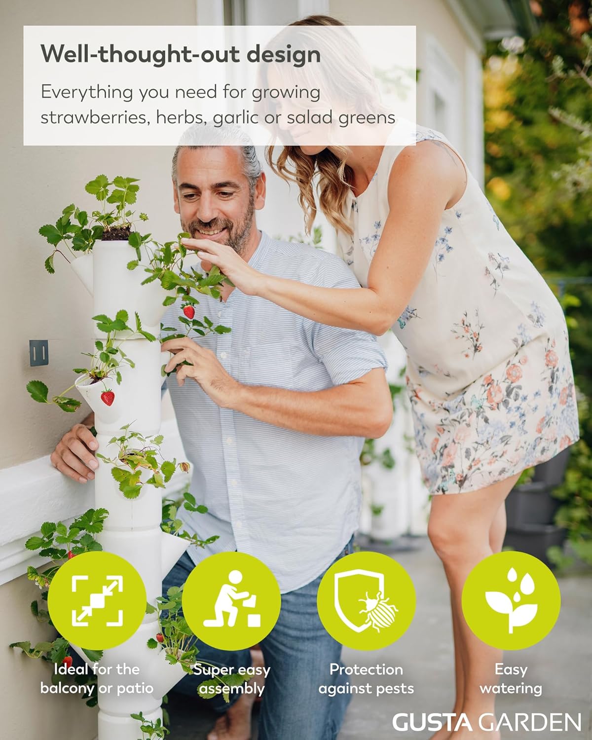 Sissi Strawberry Planter Classic - White