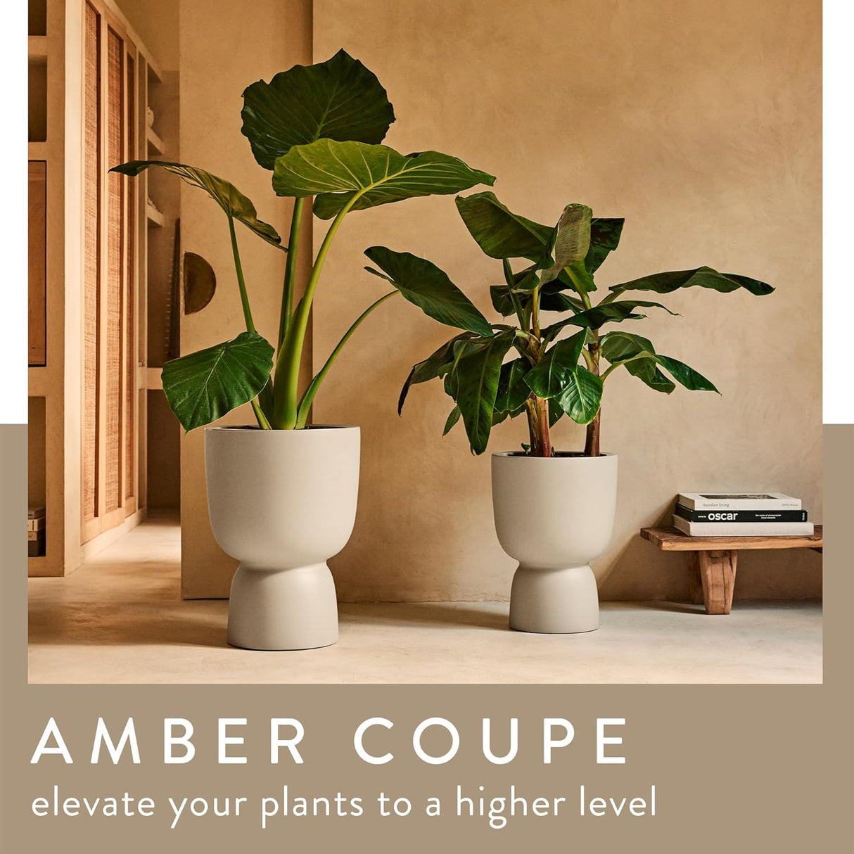 Amber Coupe Round 35cm Indoor / Outdoor Plant Pot - Balanced Beige