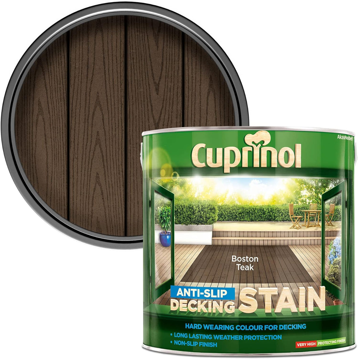 Cuprinol Anti Slip Decking Stain Boston Teak 2.5L