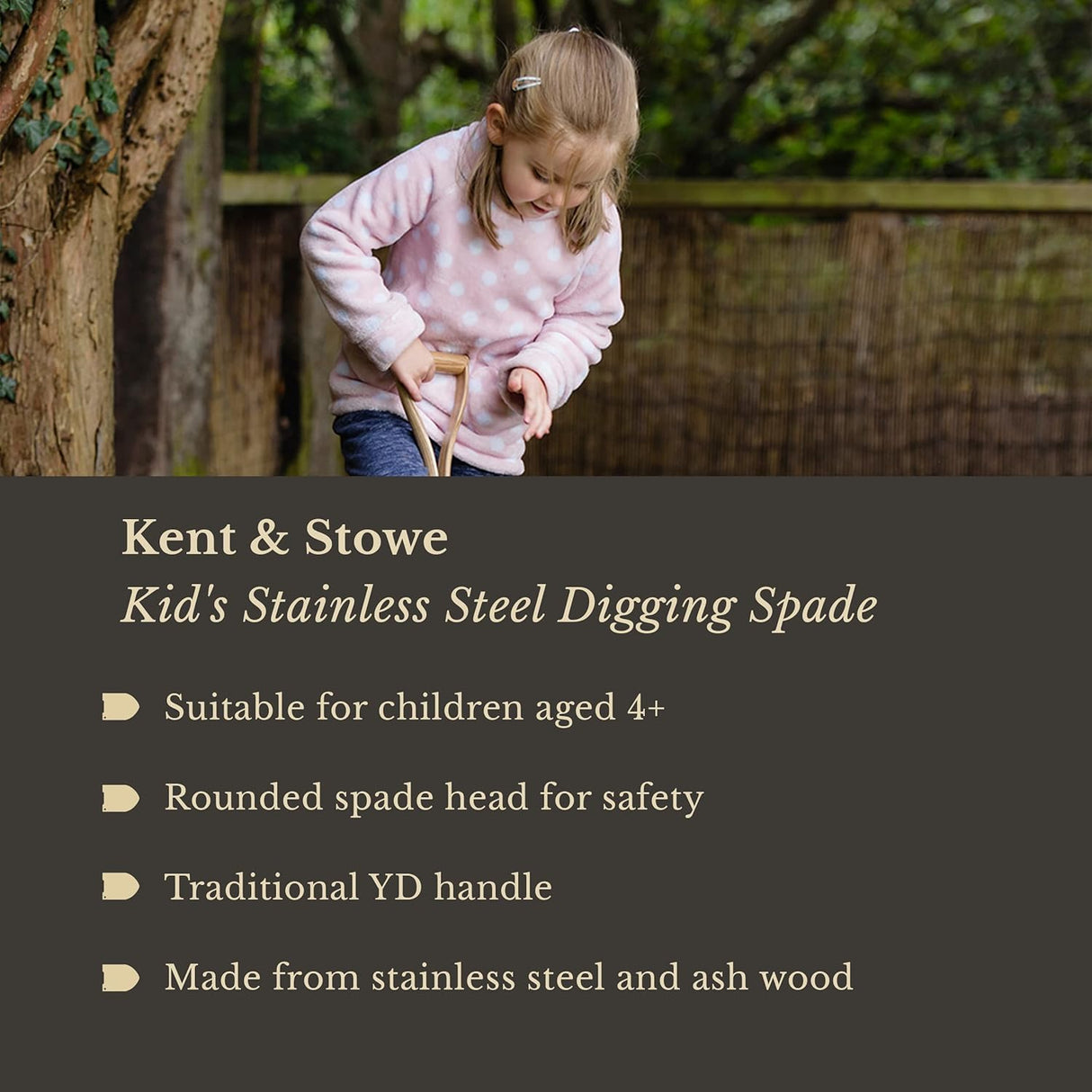Kent & Stowe Lightweight Stainless Steel Kids Shovel