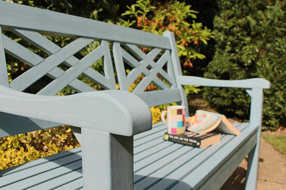 Winawood Speyside Polymer Wood Effect 2 Seat Bench - Powder Blue