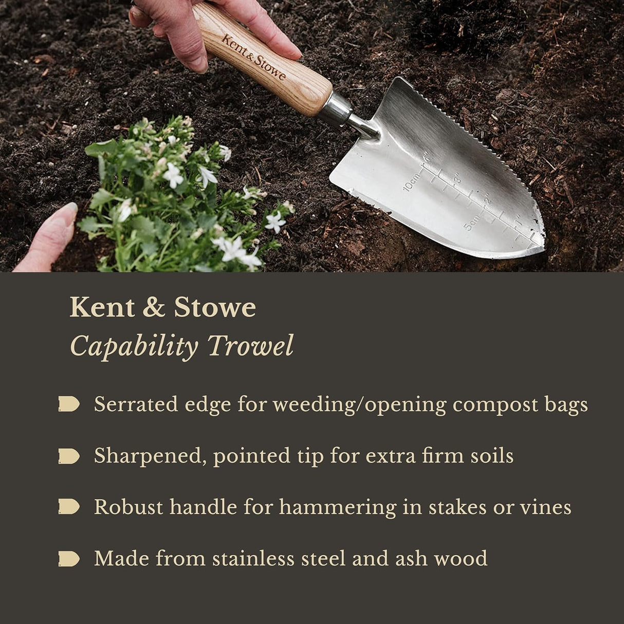 Kent & Stowe Stainless Steel The Capability Trowel