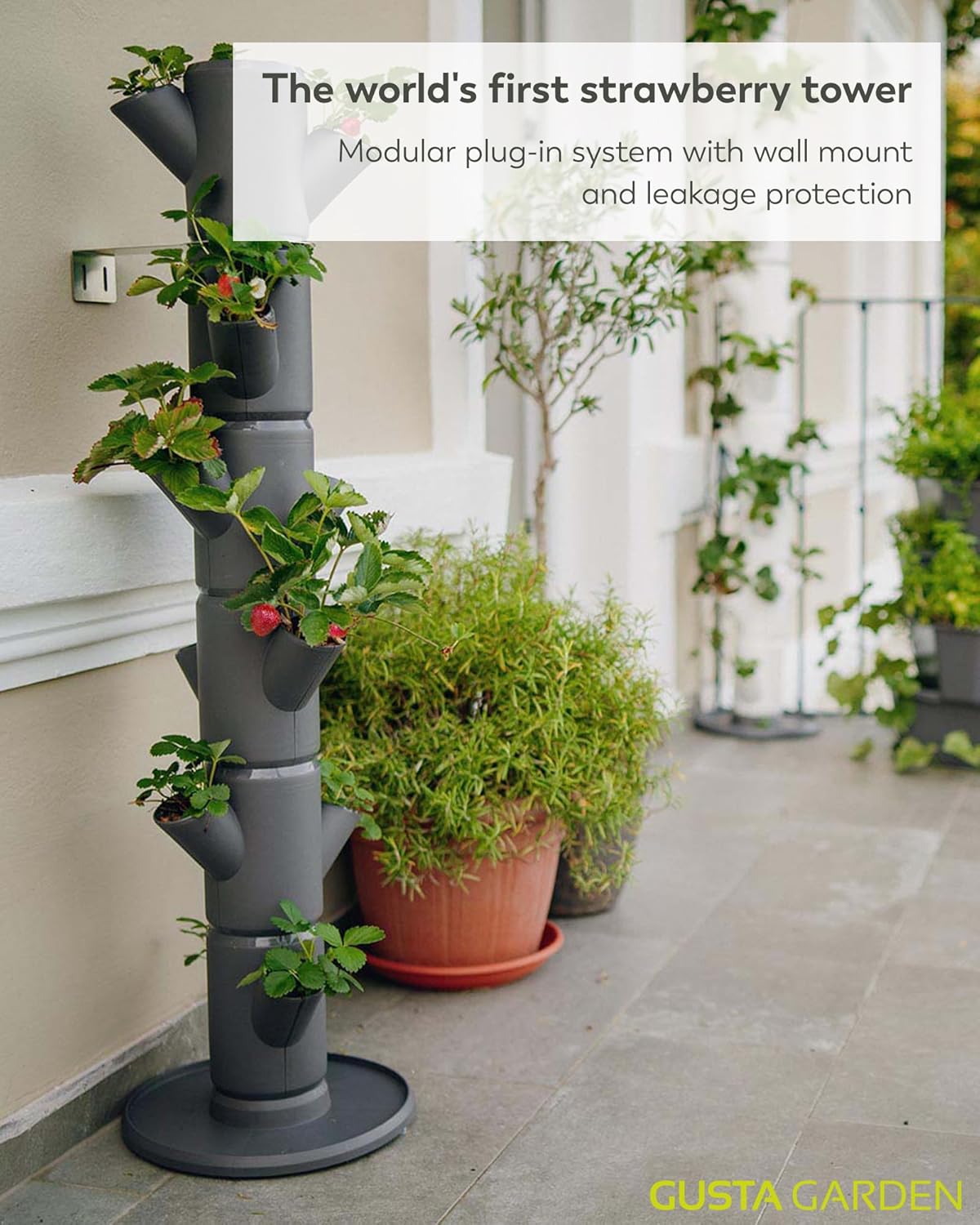 Sissi Strawberry Planter Classic - Grey