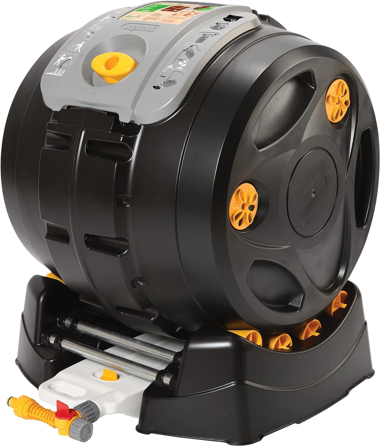 Hozelock EasyMix 2-in-1 Black Drum Composter